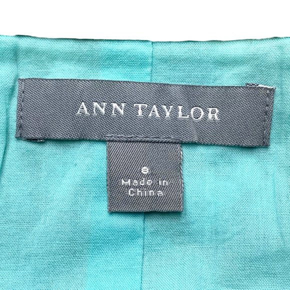 ANN TAYLOR Floral‎ Print Cotton A-Line Skirt - Picture 5 of 7